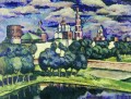 das novodevichy Kloster 1913 Ilja Maschkow Stadtbild Stadtszenen